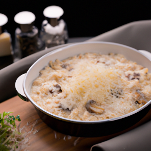 Risotto crémeux aux champignons et parmesan