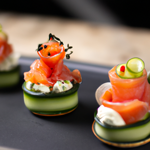 Bouchées de Saumon Gravlax au Crémeux d'Avocat et Aneth Croquant