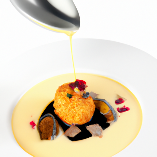 Foie Gras Poêlé et Bouillon Truffé, nuage de truffe