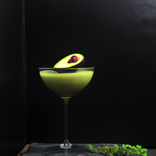 Cocktail d'avocat en textures végétales