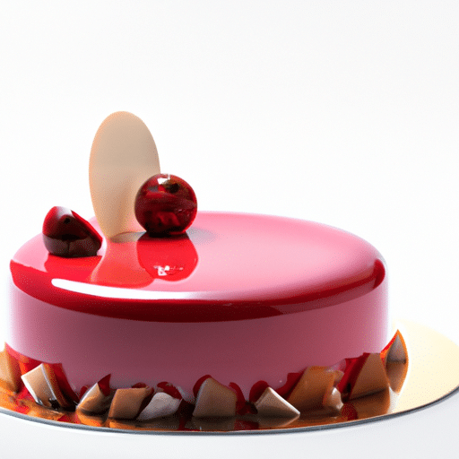 Entremet coco-fruits rouges, textures innovantes et garniture végétale de saison