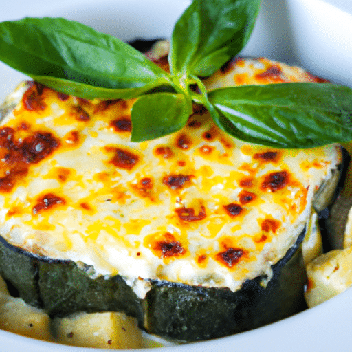 Gratin végétal fondant courgette-tofu aux olives et riz cuisson basse température