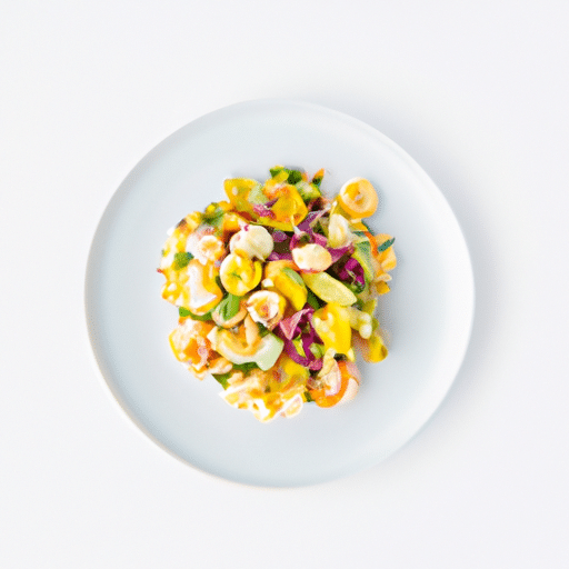 Salade fraîcheur de pâtes aux légumes croquants et vinaigrette maison