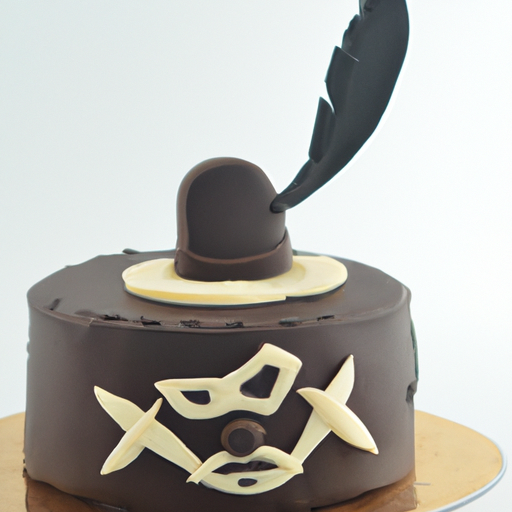 Gâteau Pirate One Piece Chocolat Noir et Chapeau Banane