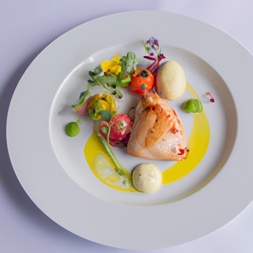 Volaille basse température aux légumes croquants et œuf mimosa