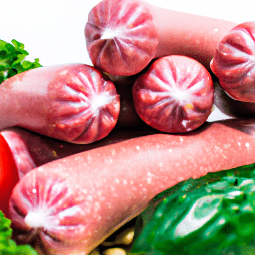 Saucisses de Francfort sur lit de pâtes fraîches et concombre croquant