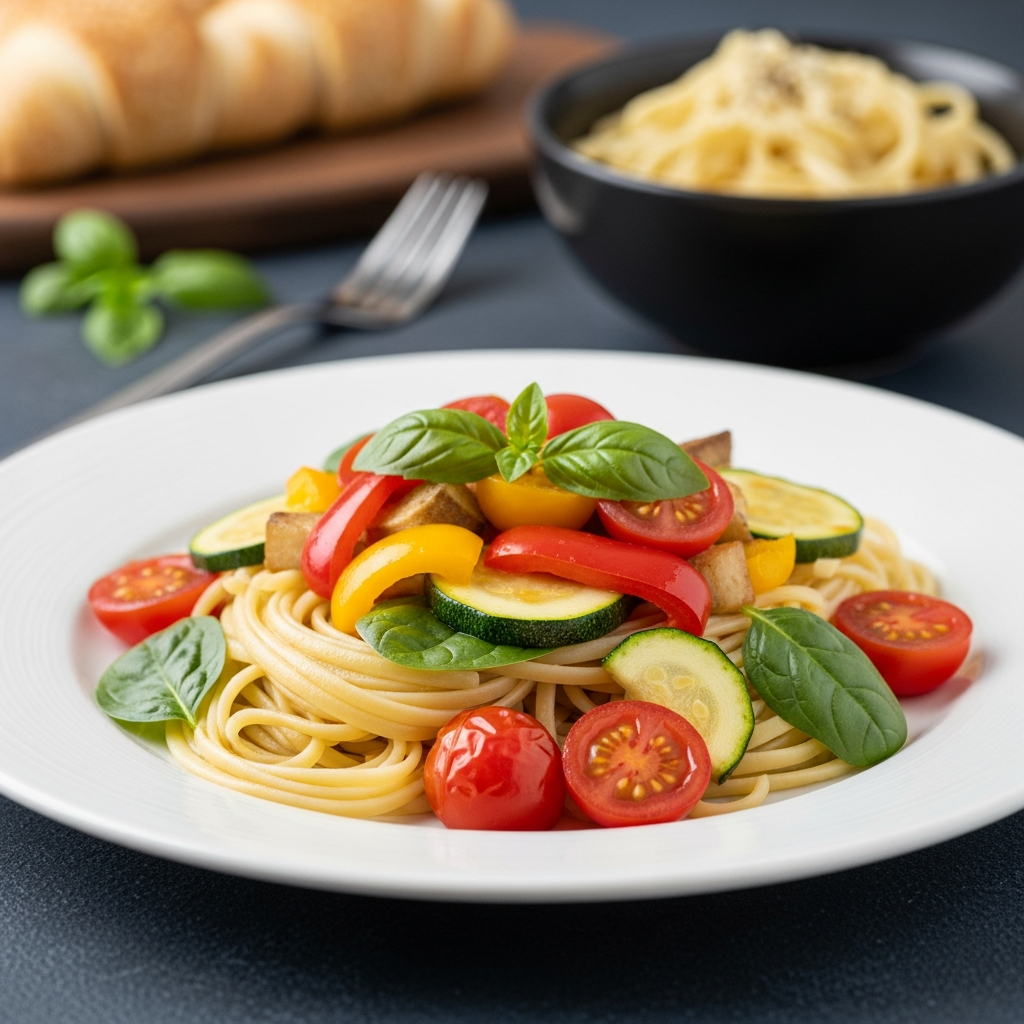 Linguine Végétale au Ketchup de Tomates Fraîches