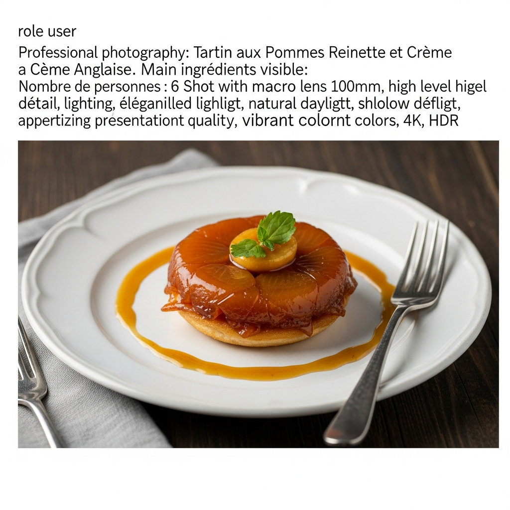 Tarte Tatin aux Pommes Reinette et Crème Anglaise