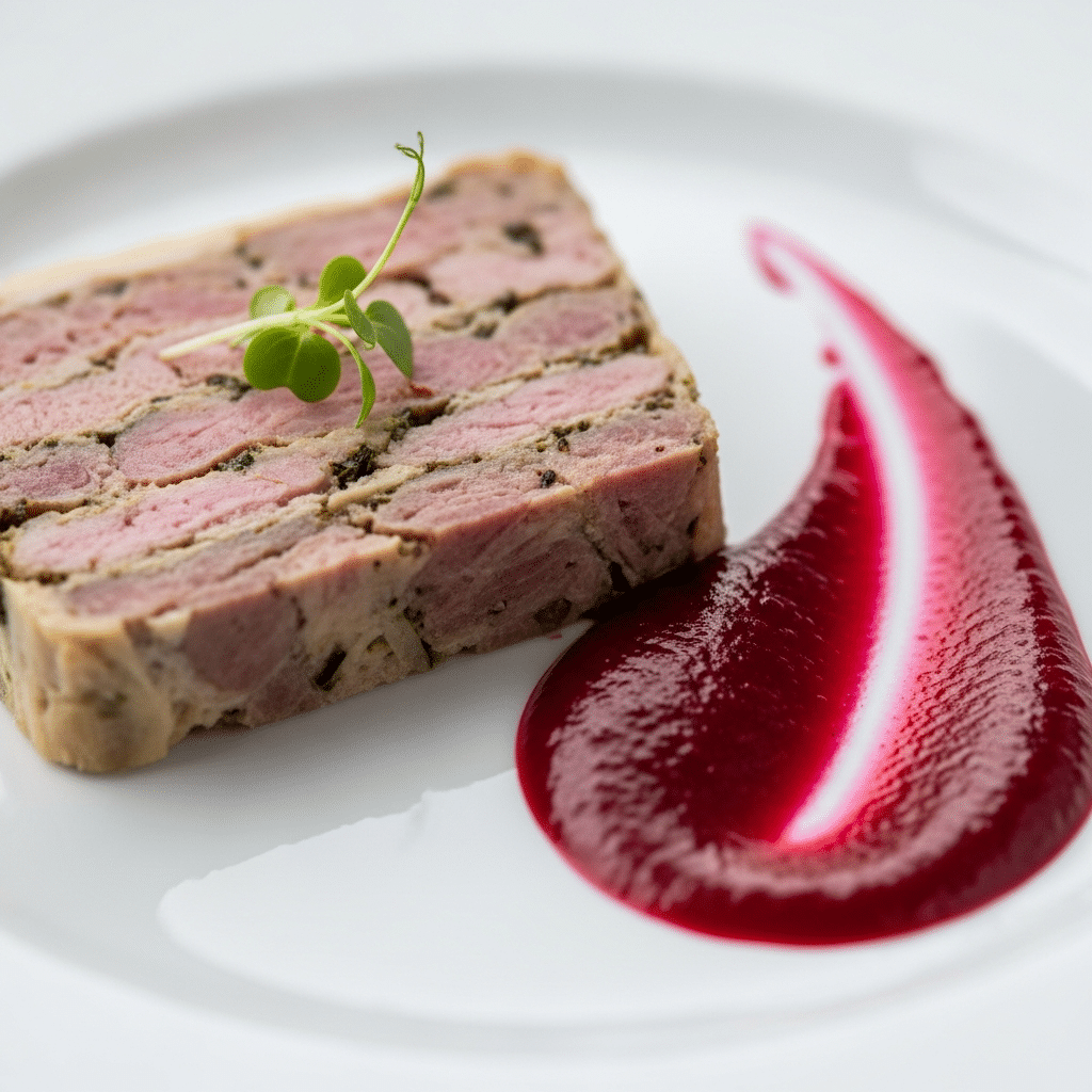 Terrine de Cochon de Saison, Vinaigrette de Betteraves